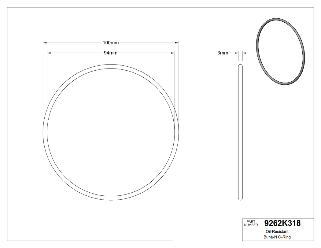 Technical drawing - 9262K318